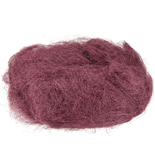 Floristik24 Sisal Röd Bordeaux Naturfiber Sisalfiber för Hantverk 300g