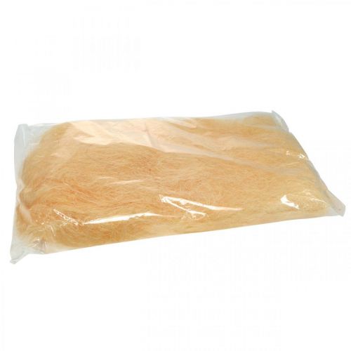 Floristik24 Sisal Aprikos naturmaterial fyllning ull deco fiber 300g