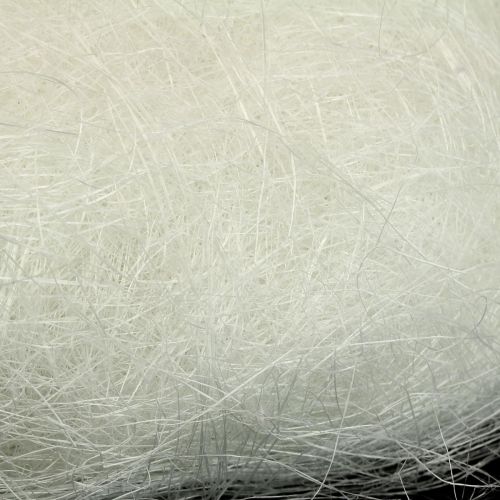 Floristik24 Sisal gräs vit, sisal gräs för hantverk, pyssel material naturmaterial 300g