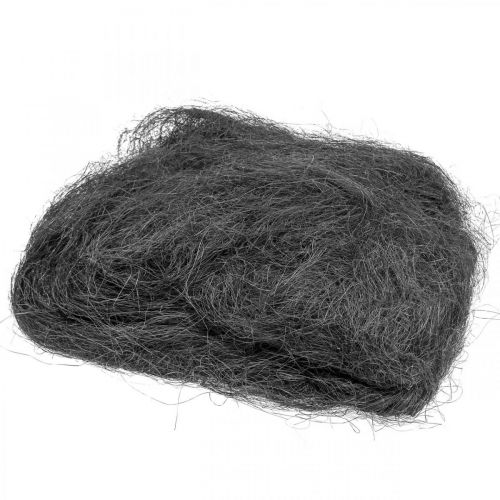 Sisal gräs för pyssel, hantverksmaterial naturmaterial grå 300g