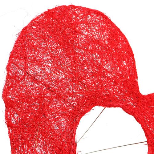 Artikel Sisal hjärtmanschett röd 15cm 10 st.