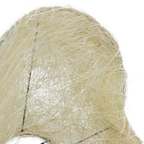 Floristik24 Sisalmanschett hjärta 15cm x 19cm blekt 1st