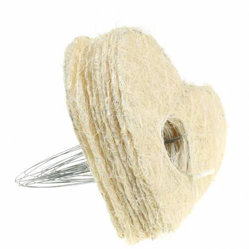 Artikel Sisalmanschett hjärta blekt 20cm 10 st