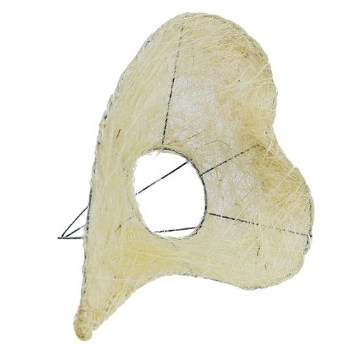 Floristik24 Sisalmanschett hjärta blekt 27cm 1st