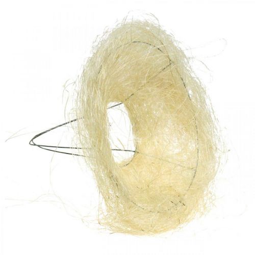 Floristik24 Sisalmanschett, bukettdekor blekt Ø15cm 10st