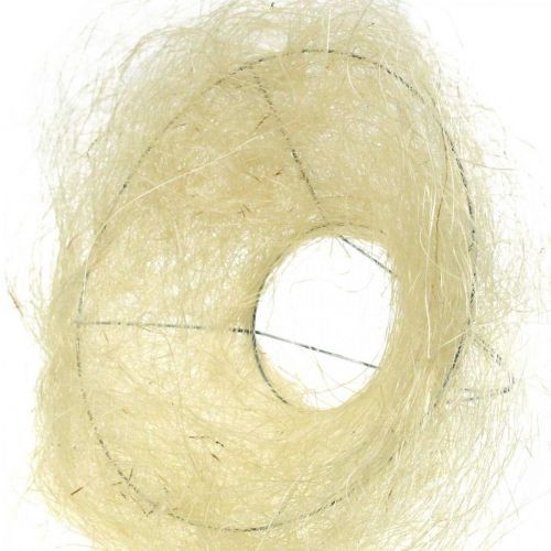 Floristik24 Sisalmanschett, bukettdekor blekt Ø15cm 10st