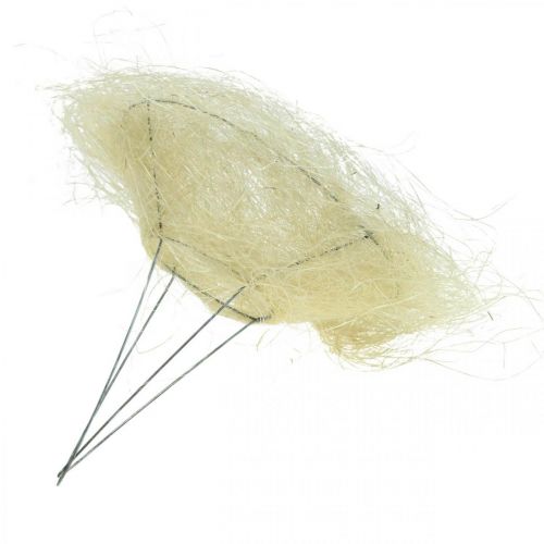 Floristik24 Sisalmanschett, bukettdekor blekt Ø15cm 10st