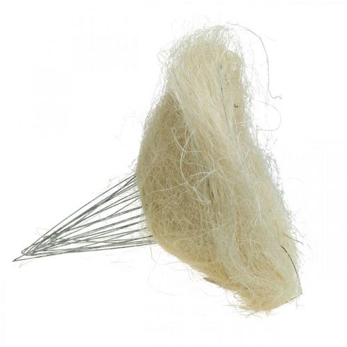 Artikel Blombukett, sisalmanschett blekt Ø25cm 6 st