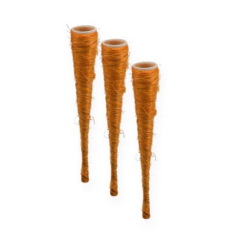 Floristik24 Sisal spetsig vas orange Ø1,5cm L15cm 20 st
