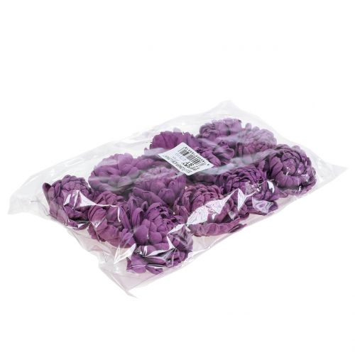 Floristik24 Blommor på tråd mörklila 8cm 12 st