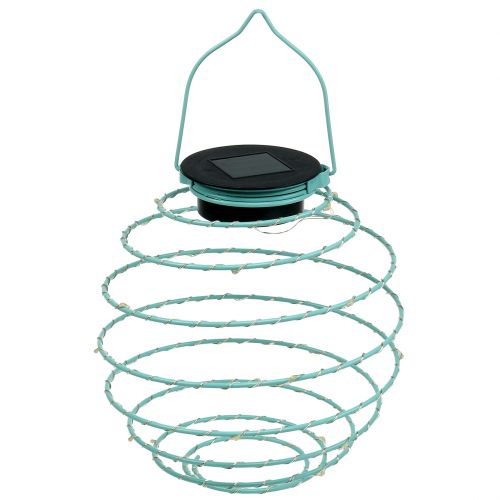 Artikel Solar trädgårdslampa turkos 22cm med 25 LEDs varmvita