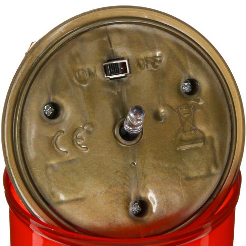 Artikel Solcellsgravljus LED i rött vitguld Ø6,5cm H12cm