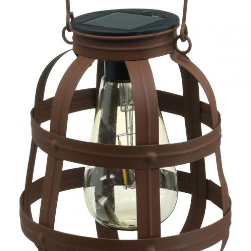 Floristik24 Solcellslampa, trädgårdslampa, dekorativ lykta varmvit Ø14,5cm H19cm