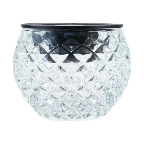 Floristik24 Solcellslampa balkongbordslampa solglas Ø7,5cm H6cm