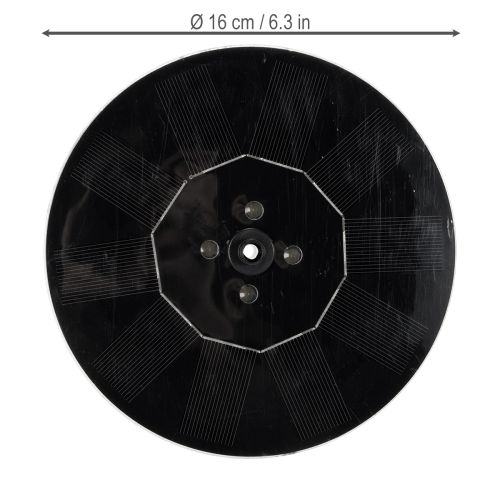 Artikel Solcellspump för trädgårdsdammar, flytande dekorativ vattenfunktion med LED, 16 cm