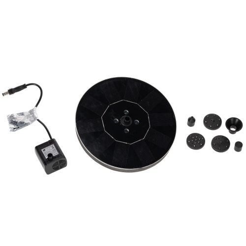 Artikel Solcellspump för trädgårdsdammar, flytande dekorativ vattenfunktion med LED, 16 cm