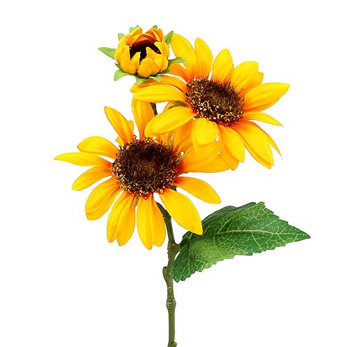 Floristik24 Solrosor konstgjorda blommor Ø9cm gul L24cm 4st