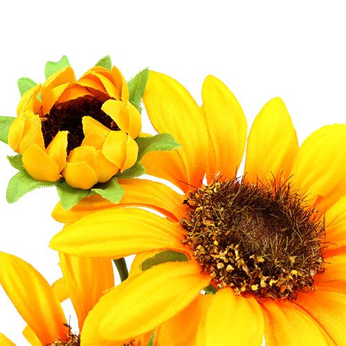 Floristik24 Solrosor konstgjorda blommor Ø9cm gul L24cm 4st
