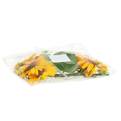 Floristik24 Solrosor konstgjorda blommor Ø9cm gul L24cm 4st