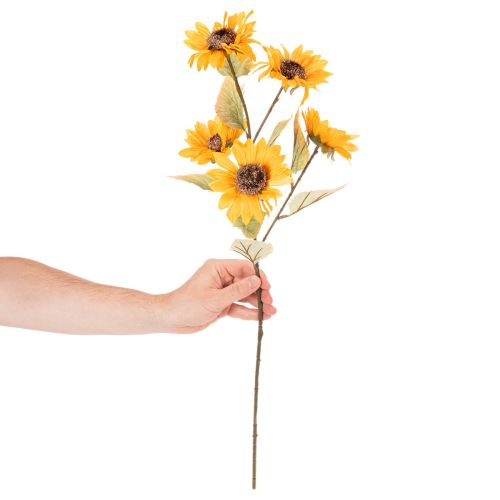 Konstgjord solrosblomma, naturtroget dekoration, 72 cm, 2 stycken | Floristik24.se