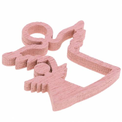 Artikel Scatter dekoration ängel rosa/vit 24 st