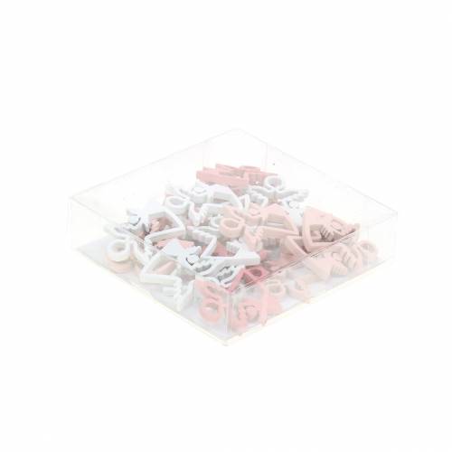 Artikel Scatter dekoration ängel rosa/vit 24 st