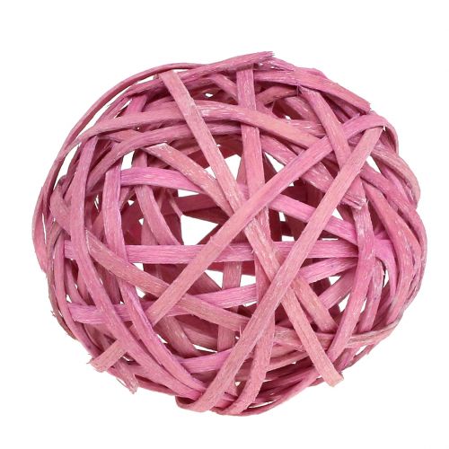 Floristik24 Spanball Pink Ø6cm 6st