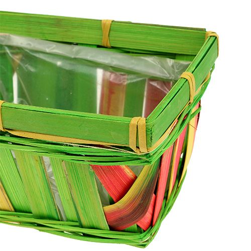 Floristik24 Spännkorg fyrkantig flerfärgad 15cm 12st