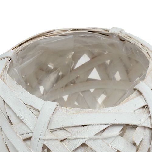 Floristik24 Spånkorg rund vit Ø15cm
