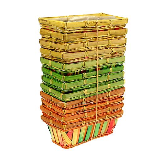 Artikel Chipkorgssats fyrkantig flerfärgad 20cm x 11cm 12 st