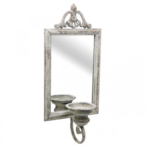 Artikel Spegel antik look med ljusstake shabby chic H50cm
