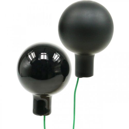 Artikel Mini julkulor på tråd svart glas Ø25mm 140 st