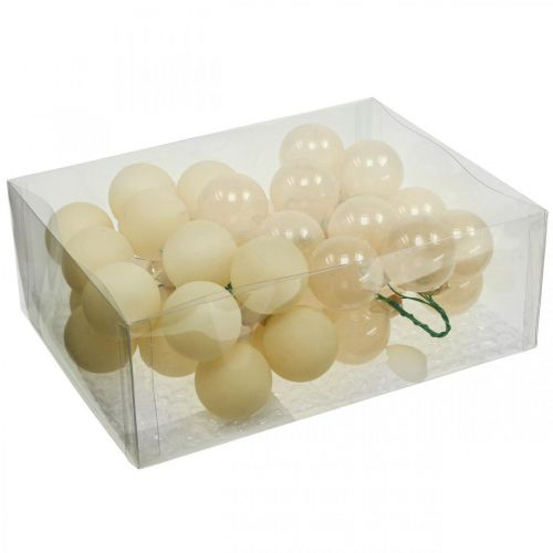 Artikel Mini julkulor krämmix matt/blank Ø40mm 32 st
