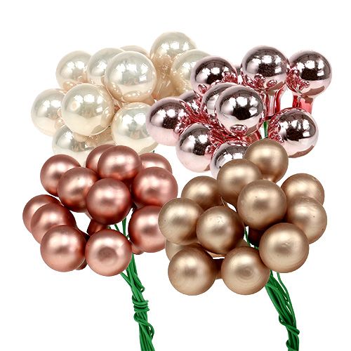 Floristik24 Spegelbär krämrosa mix 15mm 140p