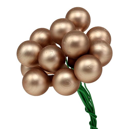 Floristik24 Spegelbär krämrosa mix 15mm 140p