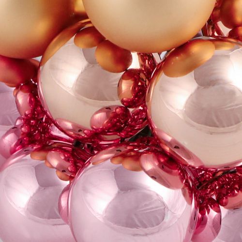 Artikel Spegelbär glaskulor tråd aprikos rosa Ø40mm 32 st