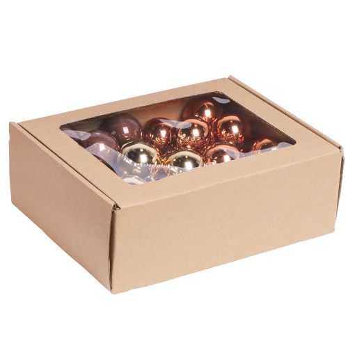 Artikel Spegelbär Julkulor guldbruna Ø40mm 32 st