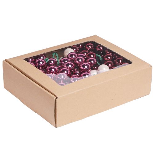Artikel Spegelbär av glas Bär Rosa Beige Ø25mm 140 st