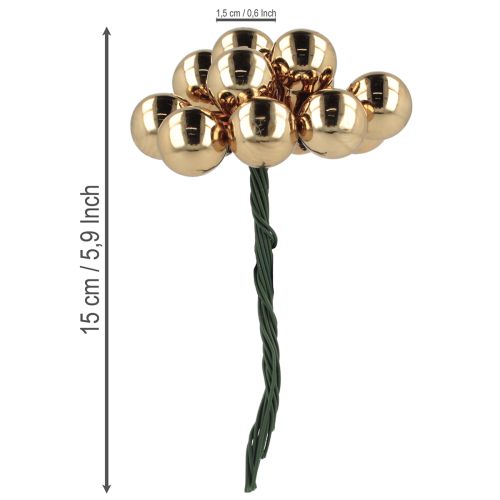 Artikel Spegelbär Ø1,5 cm brun-guld 140 st