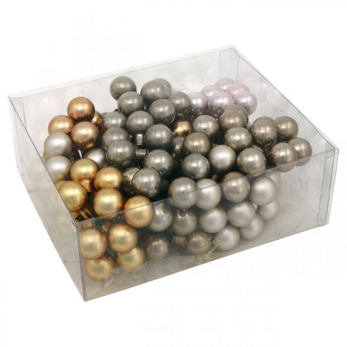 Floristik24 Mini julkula metallic glas spegel bär Ø20mm 140st