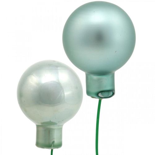 Floristik24 Mini julkulor mint spegel bär glas Ø25mm 140st