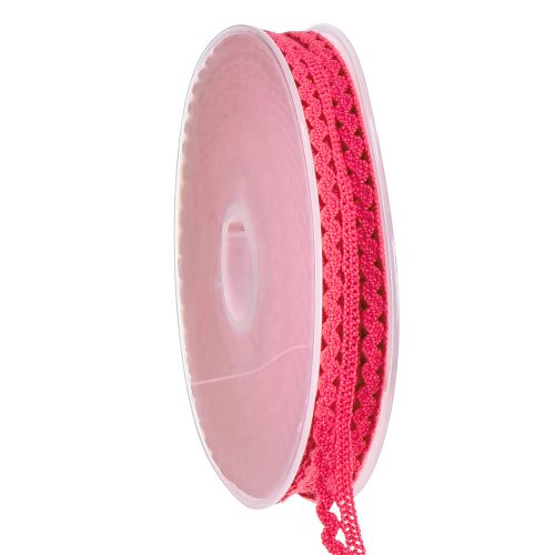 Floristik24 Dekorationsband rosa dekorationsband spets B9mm L20m