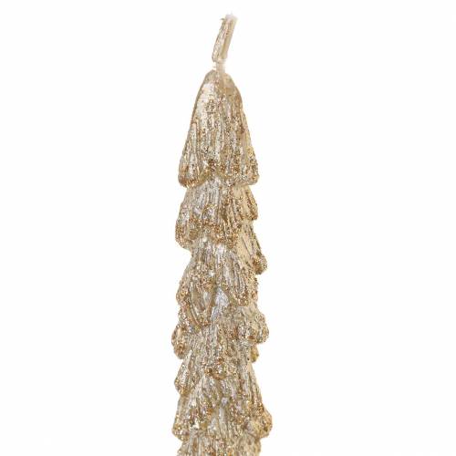 Floristik24 Avsmalnande ljus gran guld metallic 30mm × 260mm 2st