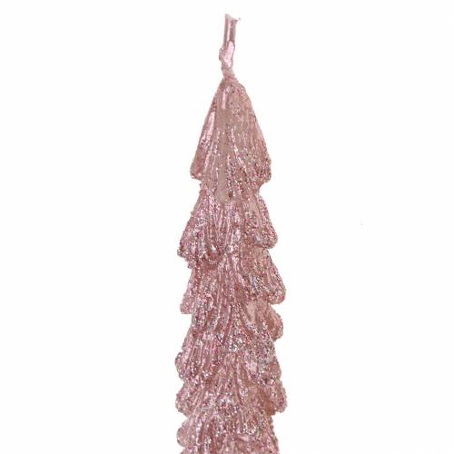 Floristik24 Pekade ljus granrosa metalliska 30mm × 260mm 2st