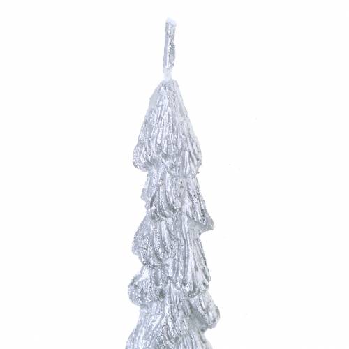 Floristik24 Avsmalnande ljus gran silver 30mm × 260mm 2st