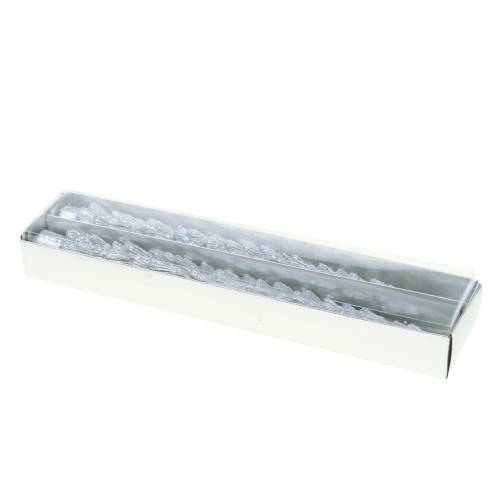 Floristik24 Avsmalnande ljus gran silver 30mm × 260mm 2st