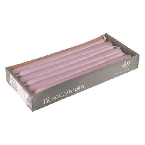 Floristik24 Avsmalnande ljus Wenzelljus lila 250/23mm 12 st