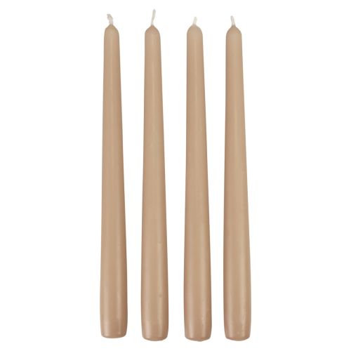 Floristik24 Avsmalnande ljus Wenzelljus beige 250/23mm 12 st
