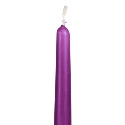 Avsmalnande ljus Wenzelljus lila 250/23mm 12st