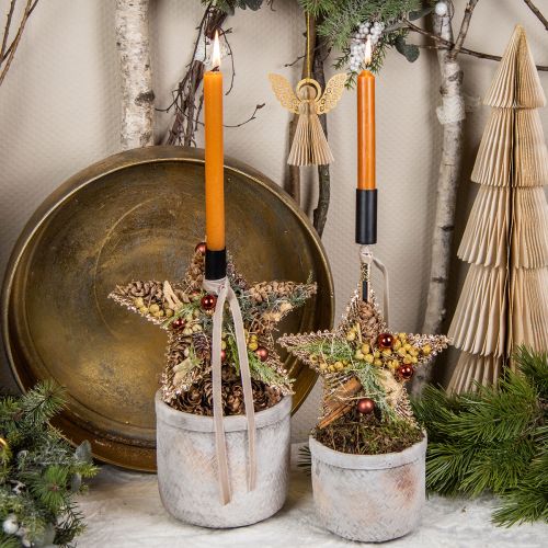 Artikel Avsmalnande ljus, stickljus, Wenzelljus, orange, 250/23 mm, 12 stycken